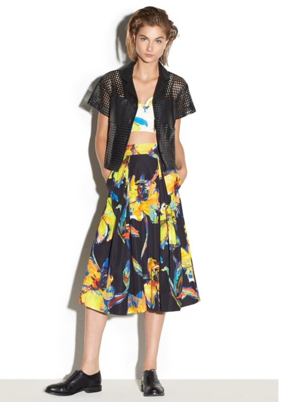 Milly Luna Tropical Mid Skirt Size 8